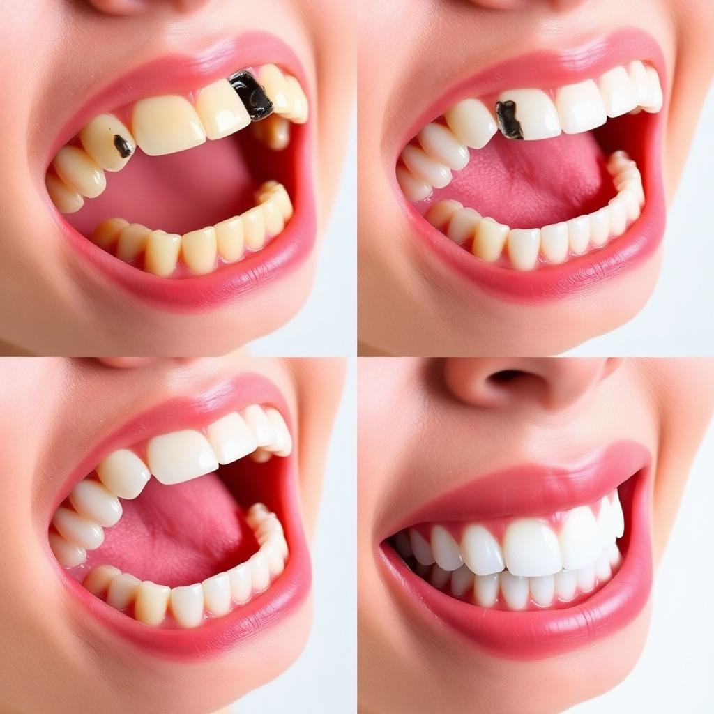 Before and after dental treatment results
